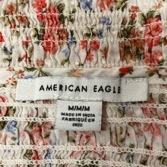 American Eagle Cotton Casual Floral Top - Picture 5 of 7
